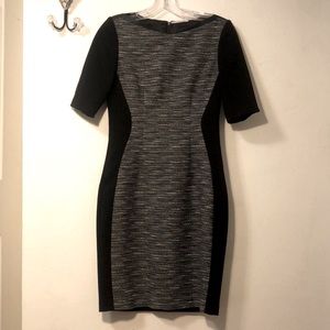 T Tahari Tailored Dress in Black/White, Sz. 2